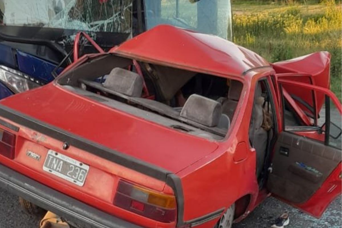 Dos muertos en choque entre colectivo y auto en A005 - imagen 2